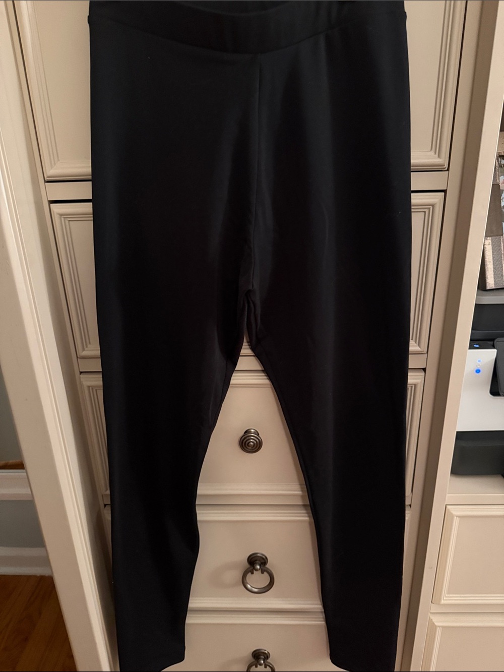 adidas Black Athletic Leggings with Trefoil Tag